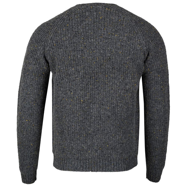 Bølger | Mens Finse Flecked Crew Sweater (Grey Melange)