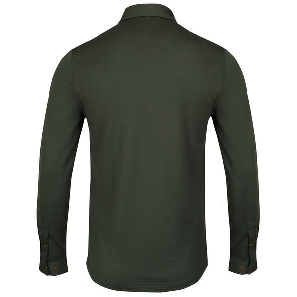 Bolger | Mens Larvik Merino Shirt (Woodland Green)