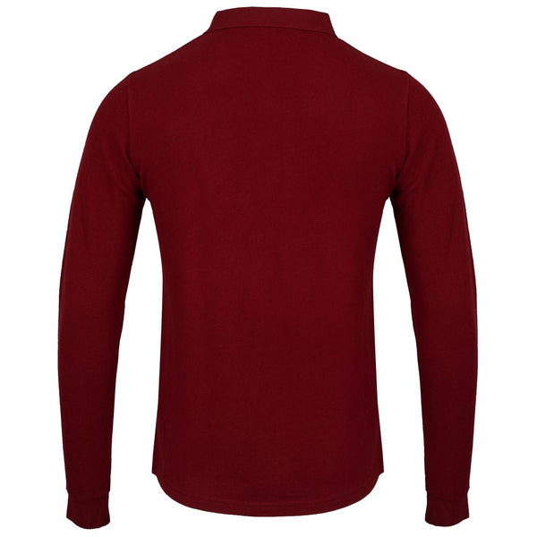 Bolger | Mens Lovund Merino Long Sleeve Polo (Claret Red)