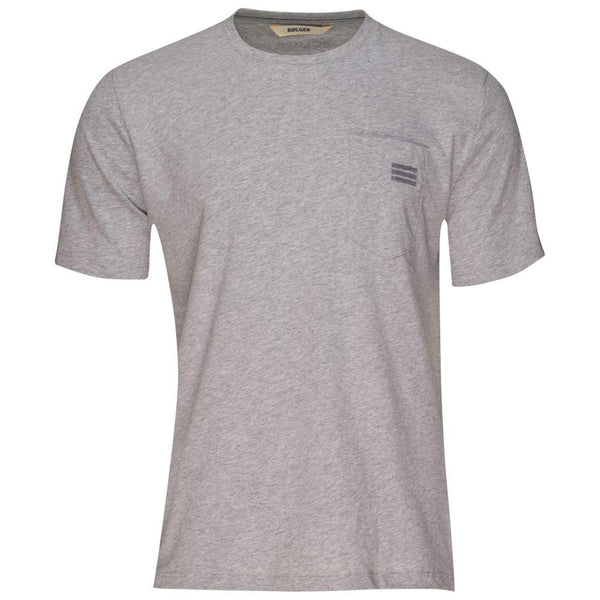 Bølger Mens Rosendal Pocket Cotton Tee (Cloud Grey Melange) - Unbound Supply Co.