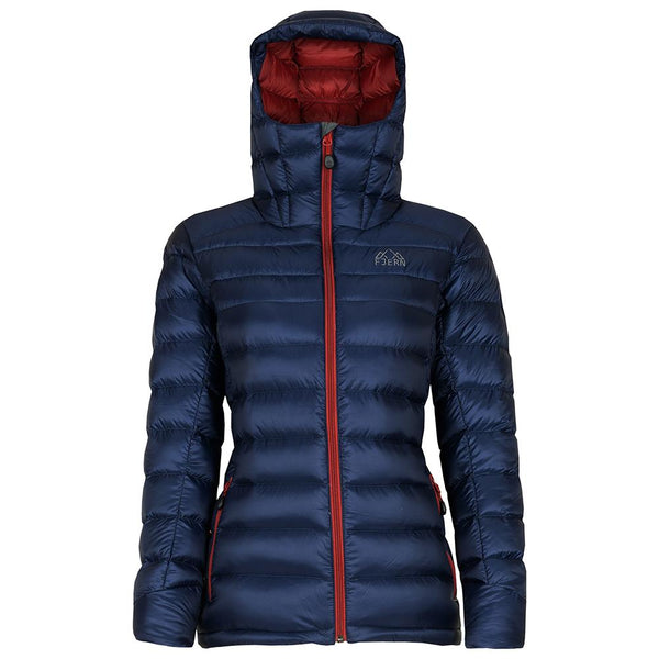 Womens Arktis Down Hooded Jacket (Navy/Rust)