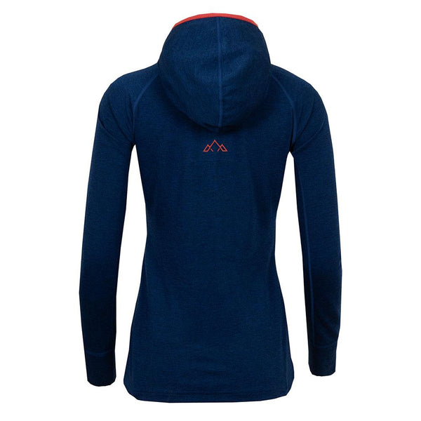 Womens Terreng Merino Blend Half Zip Hoodie (Navy)