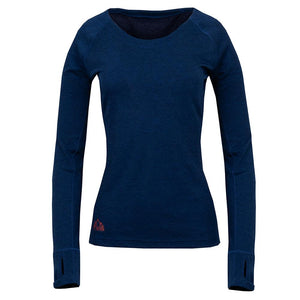 Womens Terreng Merino Blend Long Sleeve Base Layer (Navy)