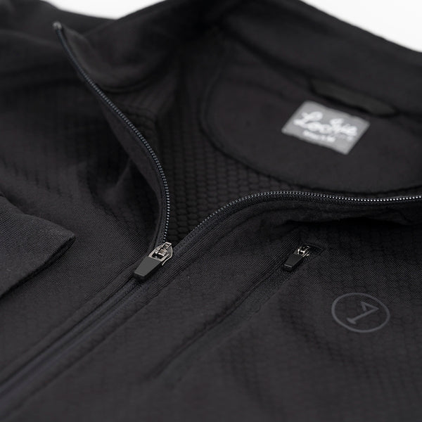 Lochie Mens Grid Fleece Full Zip Full Zip (Black Onyx)