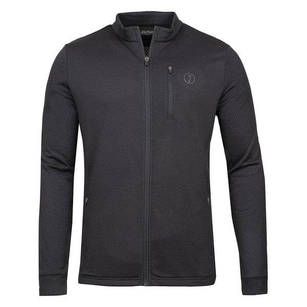 Lochie Mens Grid Fleece Full Zip Full Zip (Black Onyx)