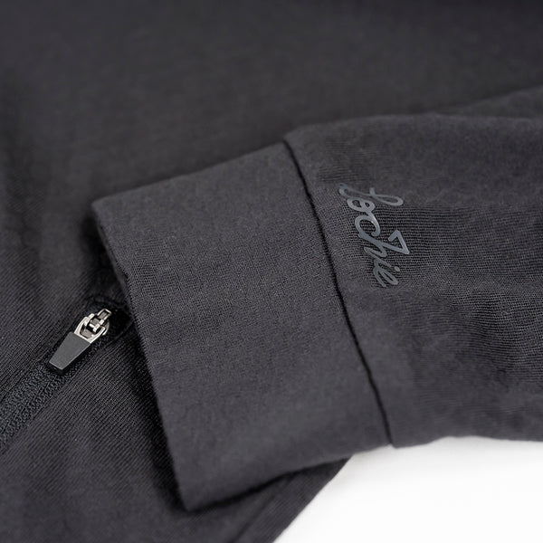 Lochie Mens Grid Fleece Full Zip Full Zip (Black Onyx)