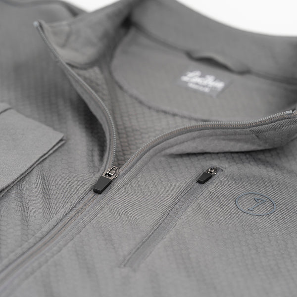 Lochie Mens Grid Fleece Full Zip Full Zip (Lava Smoke)