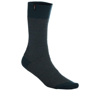 Isobaa Merino Blend Moss Stitch Socks (Petrol/Smoke)