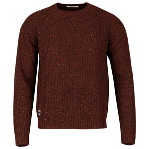 Bølger | Mens Finse Flecked Crew Sweater (Brown)