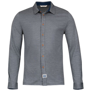 Bolger | Mens Larvik Merino Shirt (Charcoal Melange)