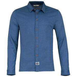 Bolger | Mens Larvik Merino Shirt (Sea Blue)