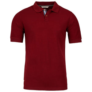 Bolger | Mens Lote Merino Polo (Claret Red)