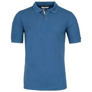 Bolger | Mens Lote Merino Polo (Sea Blue)