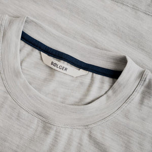 Bølger Mens Torvik Merino Blend Long Sleeve T-Shirt (Cloud Grey Melange) - Unbound Supply Co.