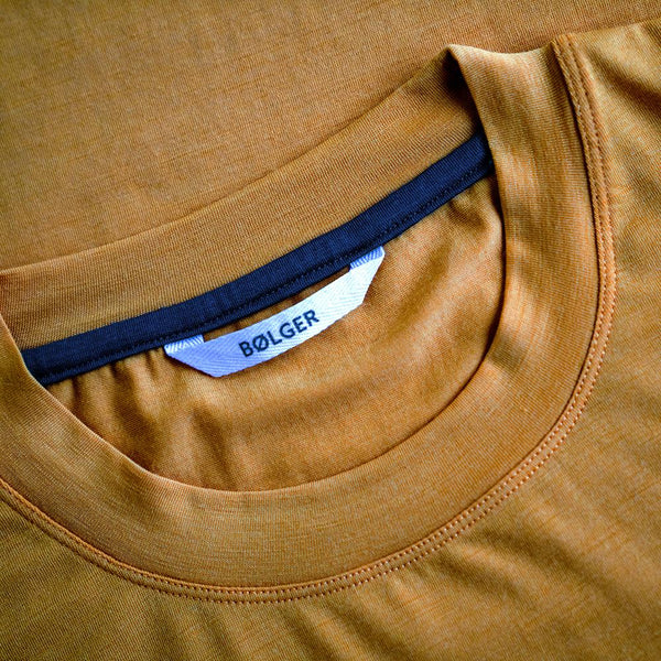 Bølger Mens Torvik Merino Blend Long Sleeve T-Shirt (Golden Yellow) - Unbound Supply Co.