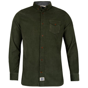 Bølger | Mens Valberg Needle Cord Shirt (Woodland)