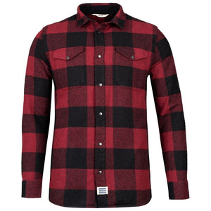 Bølger | Mens Vikten Padded Lumberjack Overshirt (Red/Black)