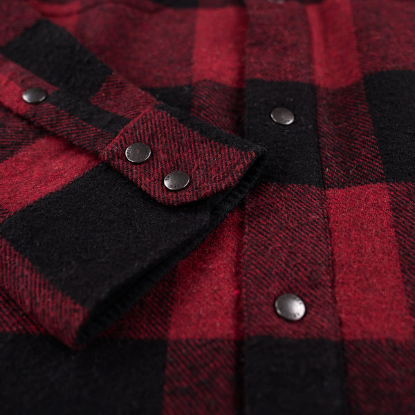 Bølger | Mens Vikten Padded Lumberjack Overshirt (Red/Black)