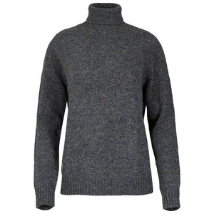 Bølger | Womens Finse Flecked Roll Neck Sweater (Grey Melange)