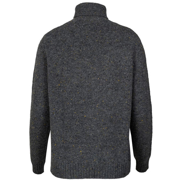Bølger | Womens Finse Flecked Roll Neck Sweater (Grey Melange)