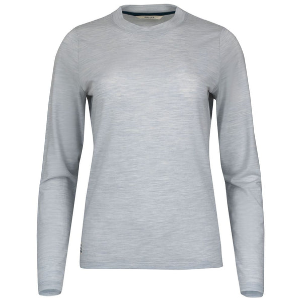 Bølger | Womens Torvik Merino Blend Long Sleeve T-Shirt (Cloud Grey Melange)