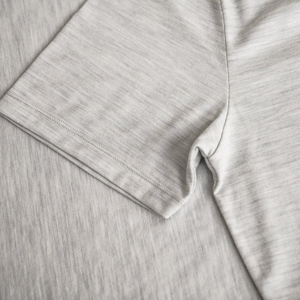 Bølger | Womens Tustna Merino Blend T-Shirt (Cloud Grey Melange)