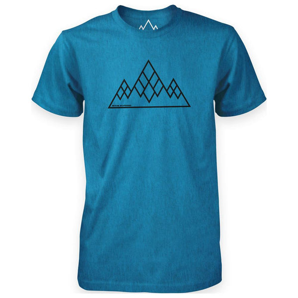 Mens 3 Peaks T-Shirt (Blue Marl)