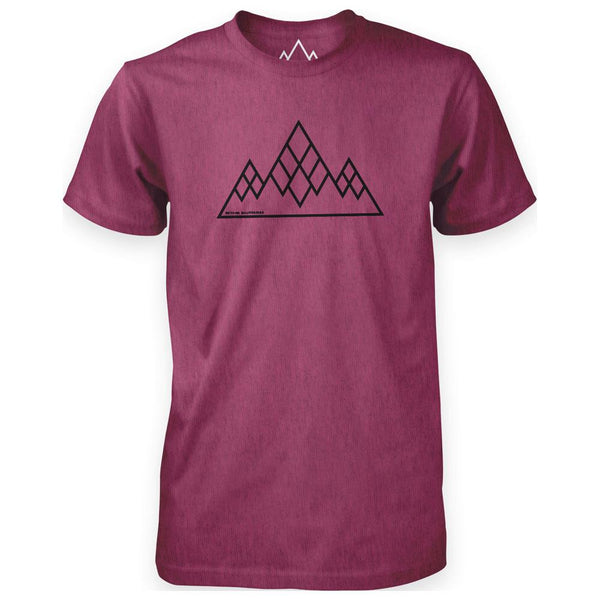 Mens 3 Peaks T-Shirt (Plum Marl)