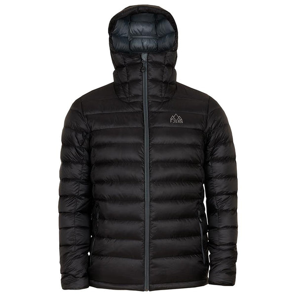Mens Arktis Down Hooded Jacket (Black/Charcoal)