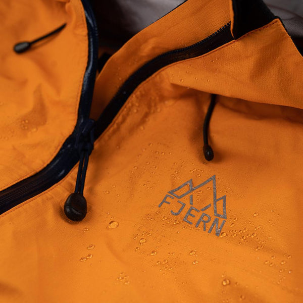 Mens Skjold Packable Waterproof Jacket (Sunshine/Navy)