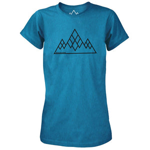 Womens 3 Peaks T-Shirt (Blue Marl)