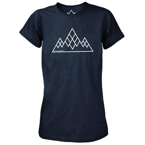 Womens 3 Peaks T-Shirt (Navy Marl)