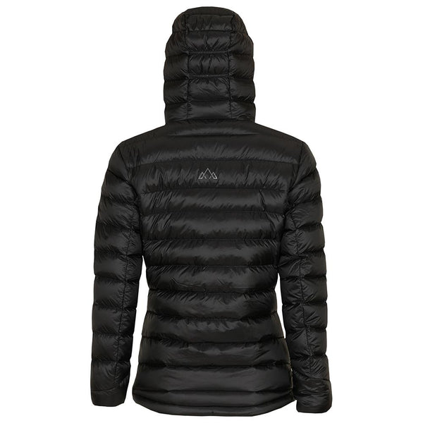Womens Arktis Down Hooded Jacket (Black/Charcoal)