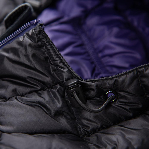Womens Arktis II Down Hooded Jacket (Black/Purple)