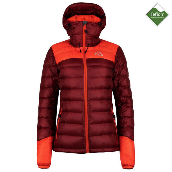 Womens Arktis II Down Hooded Jacket (Rust/Orange)