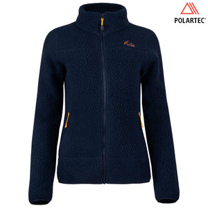 Womens Koselig Polartec Fleece Jacket (Navy/Sunshine)