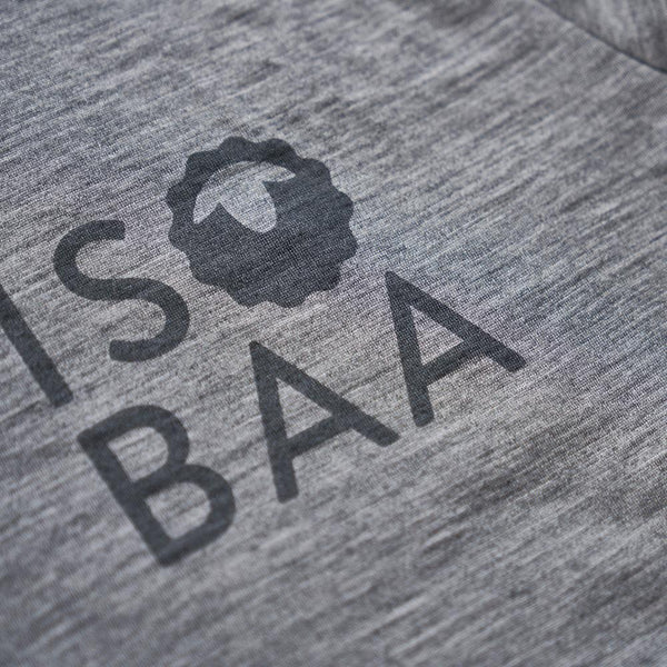 Isobaa Mens Merino 150 Logo Tee (Charcoal)