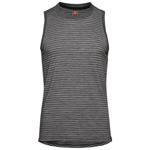 Isobaa Mens Merino 150 Vest (Mini Stripe Smoke/Charcoal)