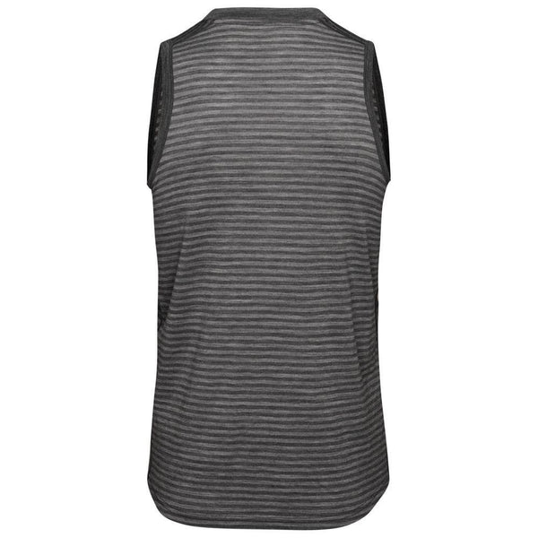 Isobaa Mens Merino 150 Vest (Mini Stripe Smoke/Charcoal)