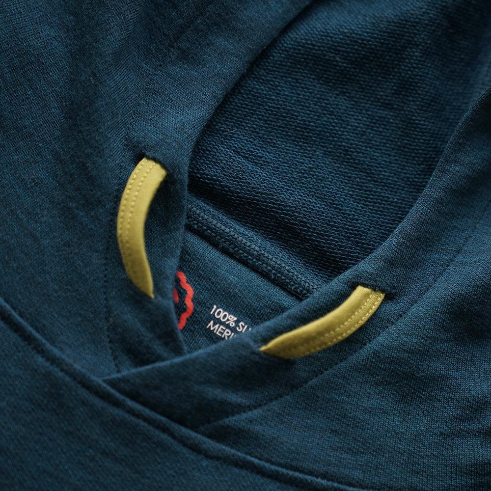 Isobaa Mens Merino 260 Lounge Hoodie (Petrol/Lime) Unbound Supply