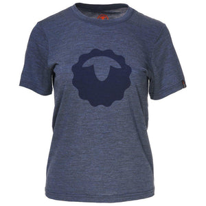 Isobaa Womens Merino 150 Emblem Tee (Denim)