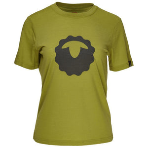 Isobaa Womens Merino 150 Emblem Tee (Lime)