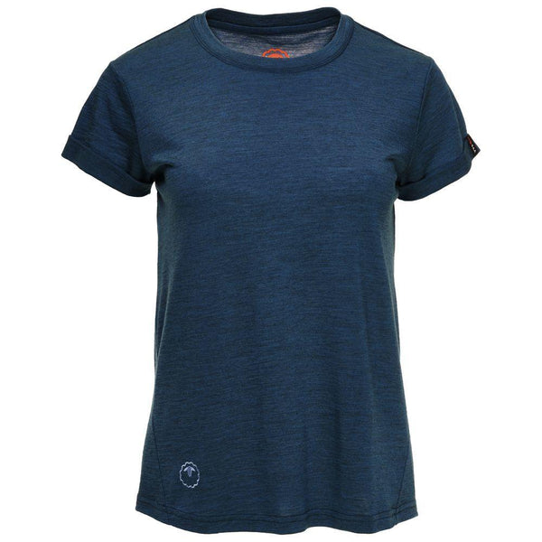 Isobaa Womens Merino 150 Roll Sleeve Tee (Petrol)