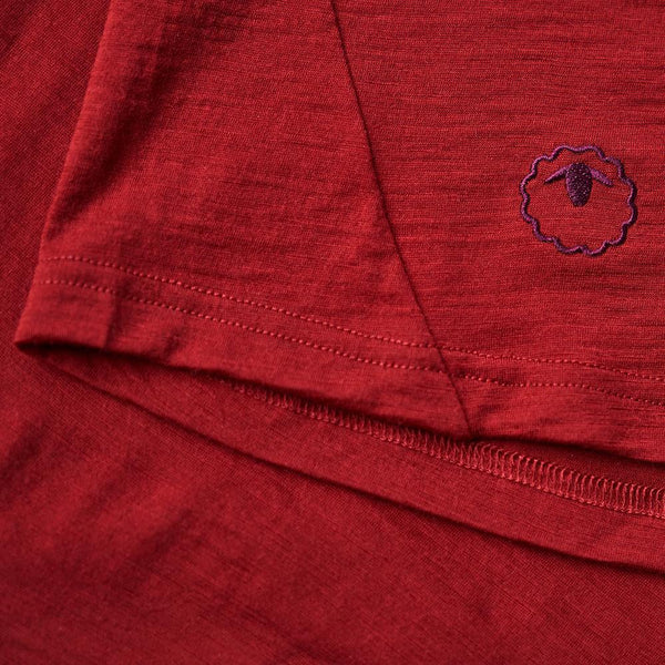 Isobaa Womens Merino 150 Roll Sleeve Tee (Red)