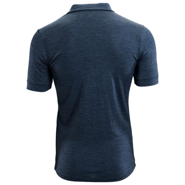 Isobaa Mens Merino 180 Short Sleeve Polo Shirt (Denim)