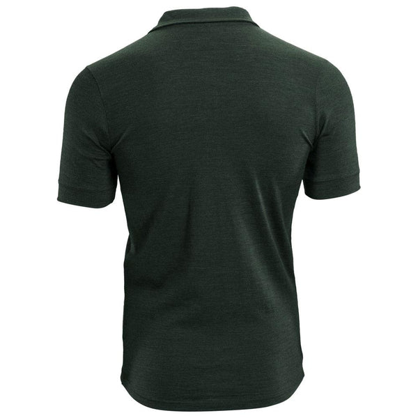 Isobaa Mens Merino 180 Short Sleeve Polo Shirt (Forest)