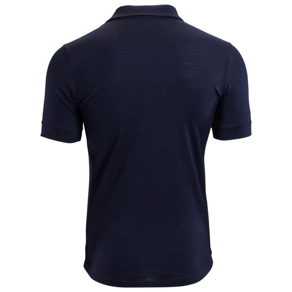 Isobaa Mens Merino 180 Short Sleeve Polo Shirt (Navy)