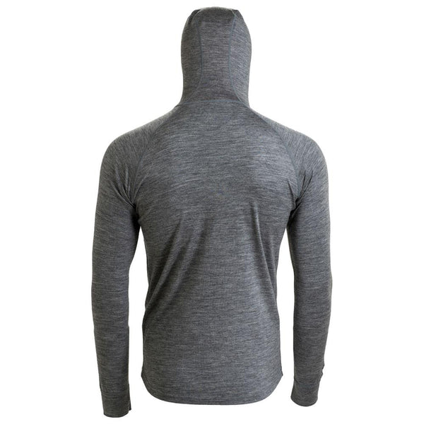 Isobaa Mens Merino 200 Zip Neck Hoodie (Charcoal)