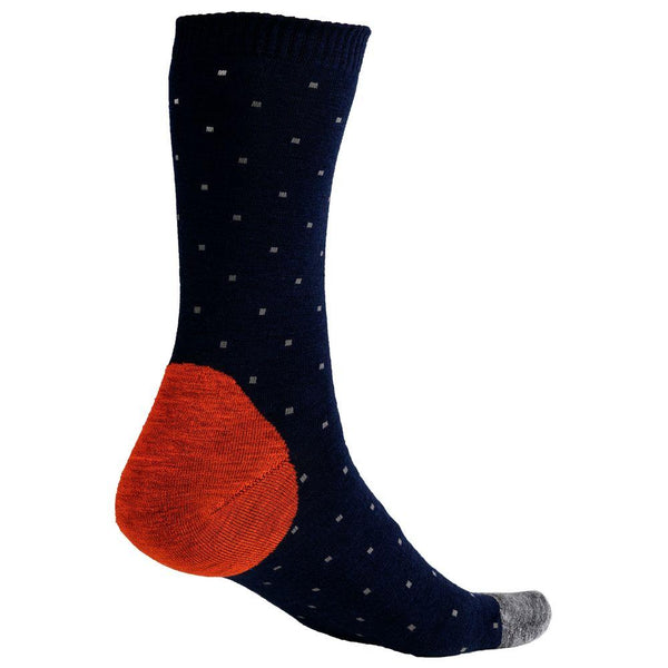 Isobaa Merino Blend Everyday Socks (Dot Navy/Charcoal)