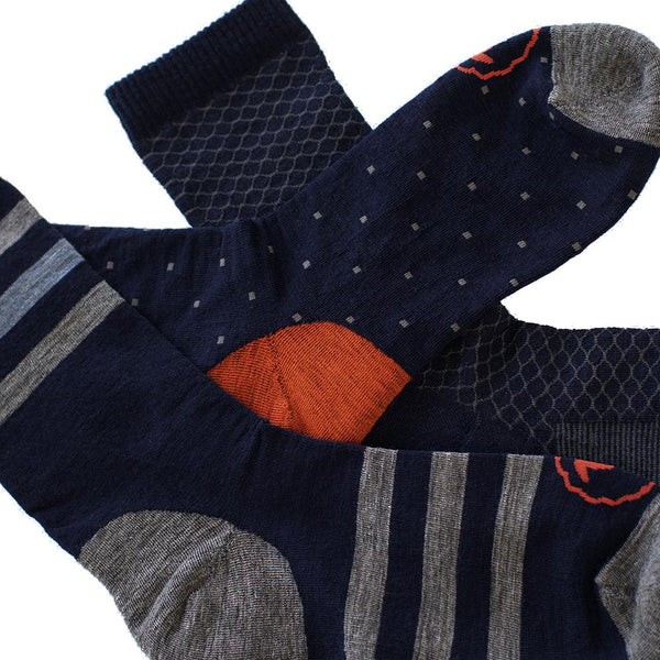 Isobaa Merino Blend Everyday Socks (3 Pack - Navy/Charcoal)
